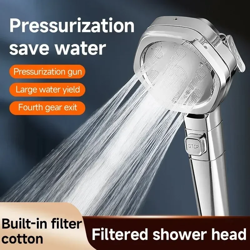 Hexagonal Pressurized Shower Head Four-speed Supercharged Hard ABS Fall-resistant Water Filter Bathroom Accessories Duschkopf
Hexagonal Pressurized Shower Head Four-speed Supercharged Hard ABS Fall-resistant Water Filter Bathroom Accessories Duschkopf