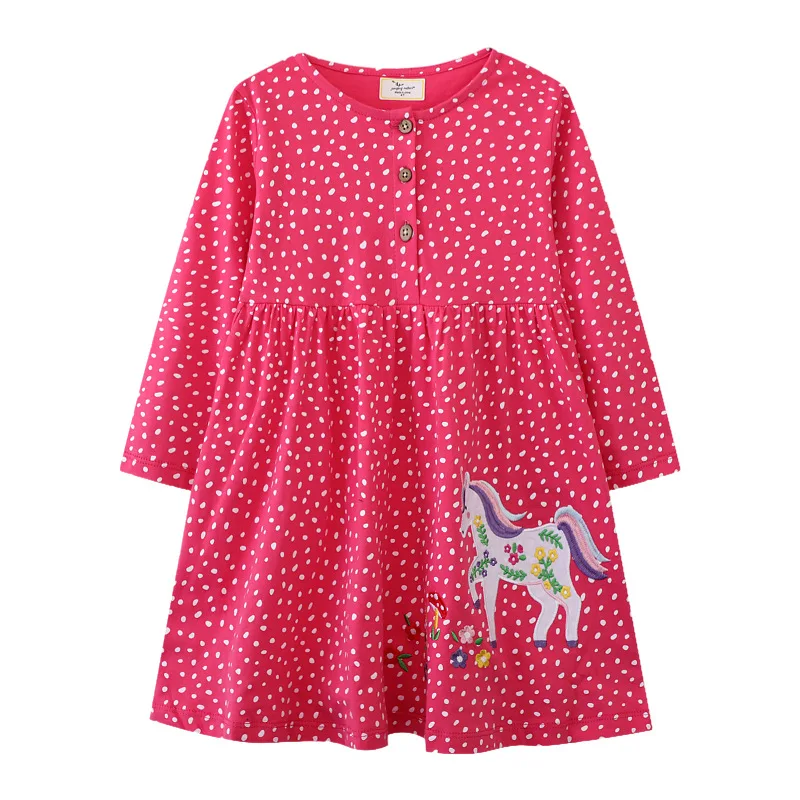 Girls' Long Sleeve Dress Autumn Children's Princess Dress Style Embroidered Unicorn Girls Dress
Girls' Long Sleeve Dress Autumn Children's Princess Dress Style Embroidered Unicorn Girls Dress