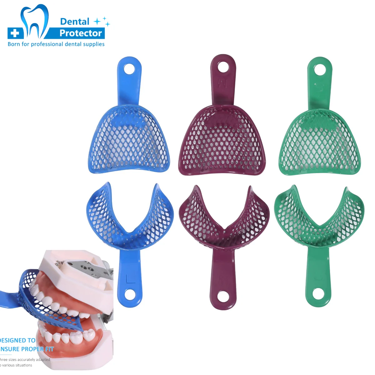 6pcs/set Dental Impression Trays Edentulous Jaw Impression Tray Plastic-Steel Teeth Holder Dentistry Impression Material Tools
6pcs/set Dental Impression Trays Edentulous Jaw Impression Tray Plastic-Steel Teeth Holder Dentistry Impression Material Tools