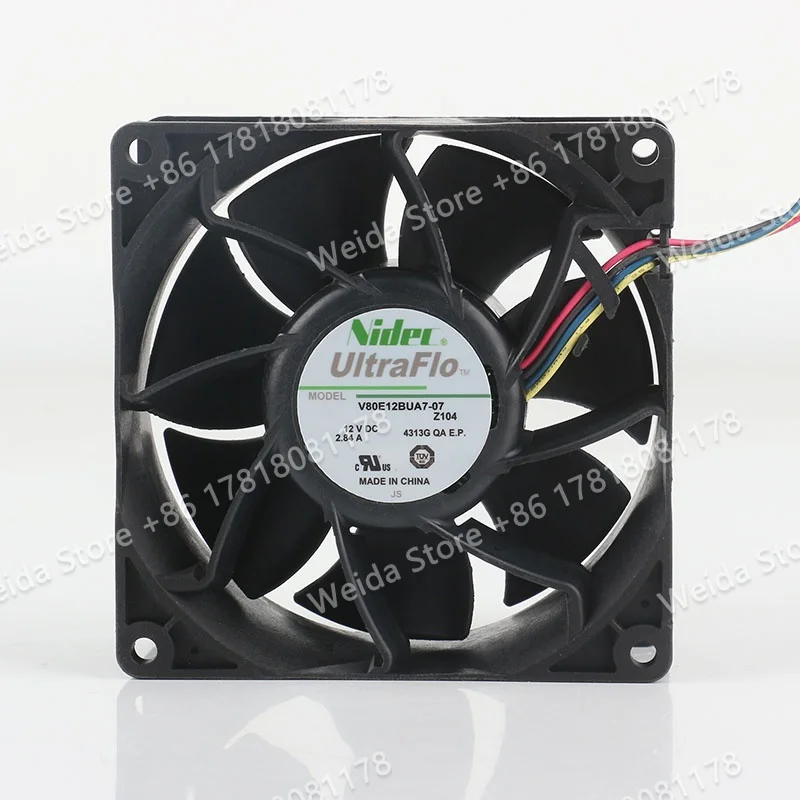 Nidec DC 12V 2.84A 8038 Large air volume violent 80X80X38MM PWM speed regulation V80E12BUA7-07 8CM Cooling fan
Nidec DC 12V 2.84A 8038 Large air volume violent 80X80X38MM PWM speed regulation V80E12BUA7-07 8CM Cooling fan