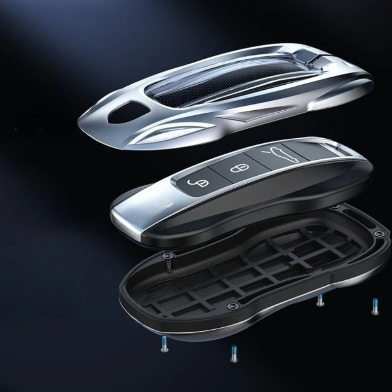 Zinc Alloy Silver Car Key Case Keyless Cover Key Shell Car Accessories For Porsche Cayenee Panamera Macan 911 718 2013-2025
Zinc Alloy Silver Car Key Case Keyless Cover Key Shell Car Accessories For Porsche Cayenee Panamera Macan 911 718 2013-2025