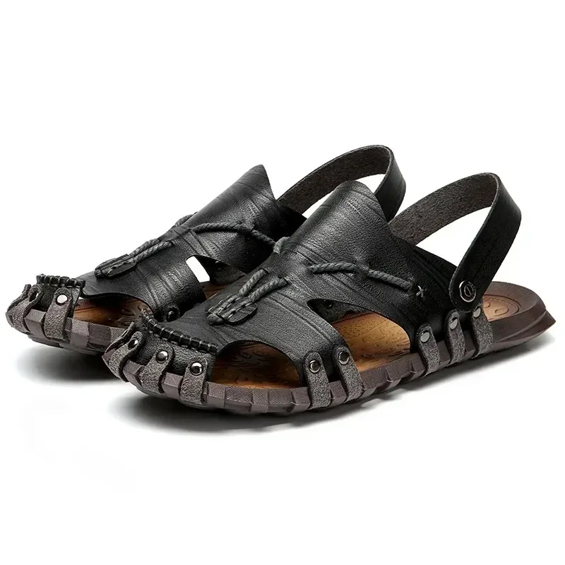 New Summer Mens Sandals Fashion Handmade Leather Sandals Men Casual Comfortable Slippers
New Summer Mens Sandals Fashion Handmade Leather Sandals Men Casual Comfortable Slippers