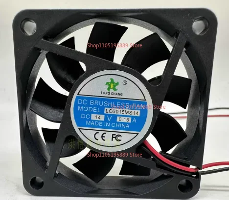 DC 14V 60mm 6cm Fans For LC6015MS14 DC14V 0.15A 6015 6CM 2-wire Cooling Fan
DC 14V 60mm 6cm Fans For LC6015MS14 DC14V 0.15A 6015 6CM 2-wire Cooling Fan