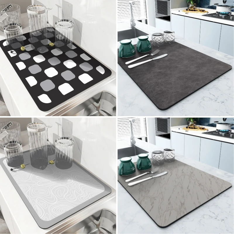 Minimalist Kitchen Rugs Absorbent Dish Drying Mat Quick Dry Drain Pad Non-Slip Coffee Dish Drainer on Table Mat Modern Decor
Minimalist Kitchen Rugs Absorbent Dish Drying Mat Quick Dry Drain Pad Non-Slip Coffee Dish Drainer on Table Mat Modern Decor