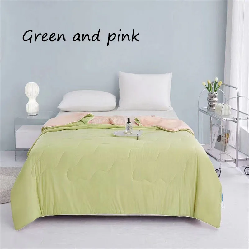 Double Sided Cooling Summer Comforter Solid Color Lightweight Polyester Spandex Air Conditioning Blanket Washable Thin Quilt
Double Sided Cooling Summer Comforter Solid Color Lightweight Polyester Spandex Air Conditioning Blanket Washable Thin Quilt