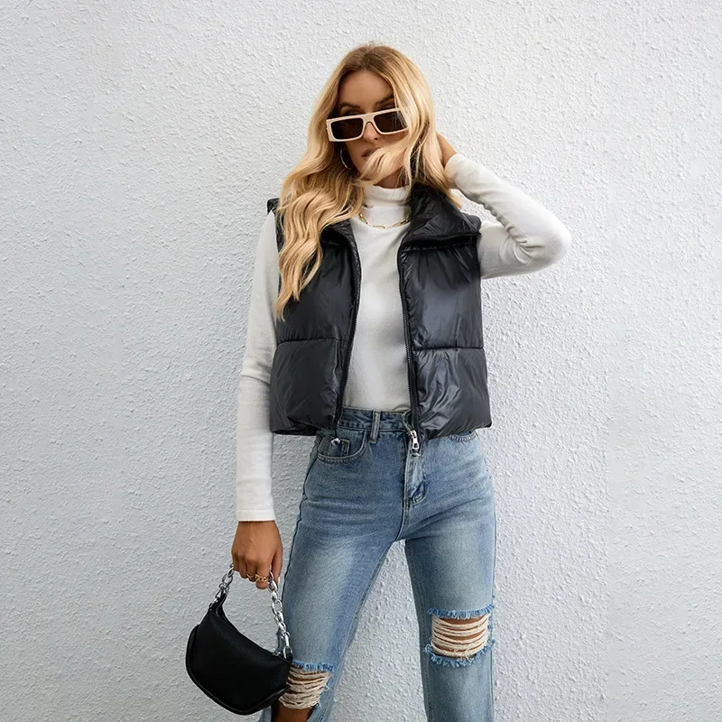 Women's Autumn/Winter Korean Style Tweed Cotton Vest New Arrival Sleeveless Thickened Stand Collar Cotton-Padded Jacket
Women's Autumn/Winter Korean Style Tweed Cotton Vest New Arrival Sleeveless Thickened Stand Collar Cotton-Padded Jacket