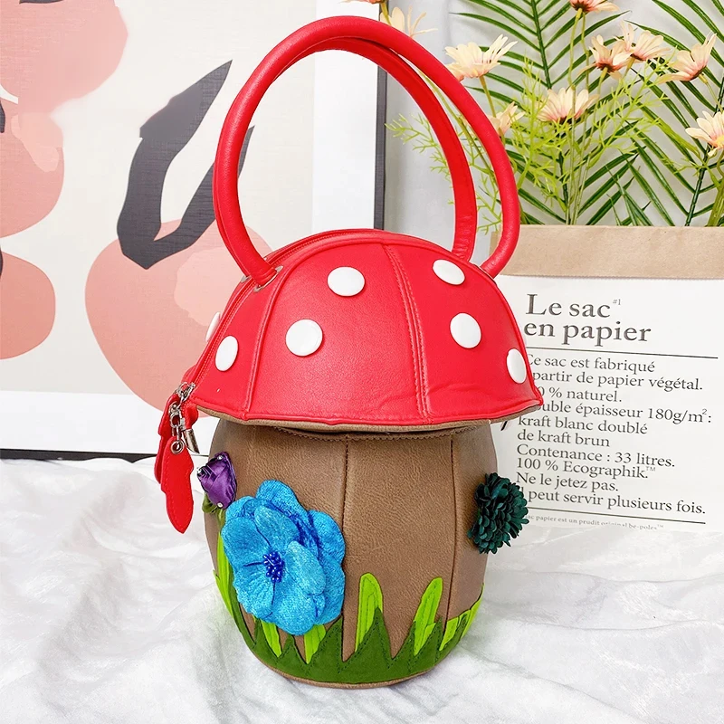 Creative Mushroom Shape Handbags for Women Fashion Designer Brand Purses Cartoon Shoulder Bag Female Crossbody Bags Bucket Bag
Creative Mushroom Shape Handbags for Women Fashion Designer Brand Purses Cartoon Shoulder Bag Female Crossbody Bags Bucket Bag