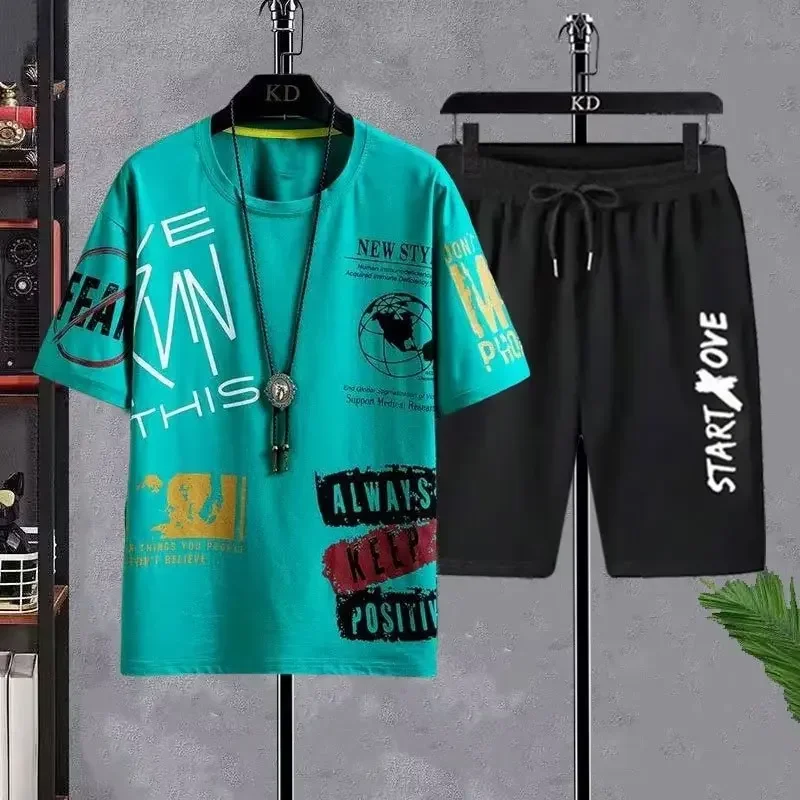 Men Sets 2024 Summer Casual Short Sleeve T-shirt + Shorts Sets Sporty Two-piece Stylish Sport Outfit printing T-shirts Tracksuit
Men Sets 2024 Summer Casual Short Sleeve T-shirt + Shorts Sets Sporty Two-piece Stylish Sport Outfit printing T-shirts Tracksuit