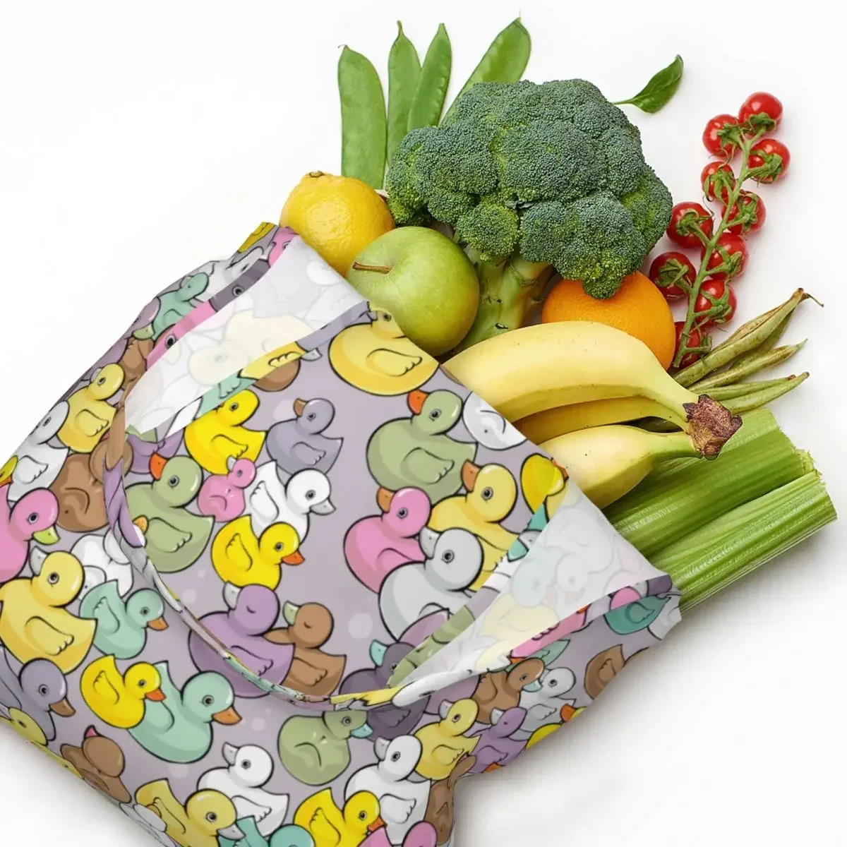 Ducks Grocery Shopping Tote Bag Women Custom Canvas Shoulder Shopper Bags Big Capacity Handbags
Ducks Grocery Shopping Tote Bag Women Custom Canvas Shoulder Shopper Bags Big Capacity Handbags