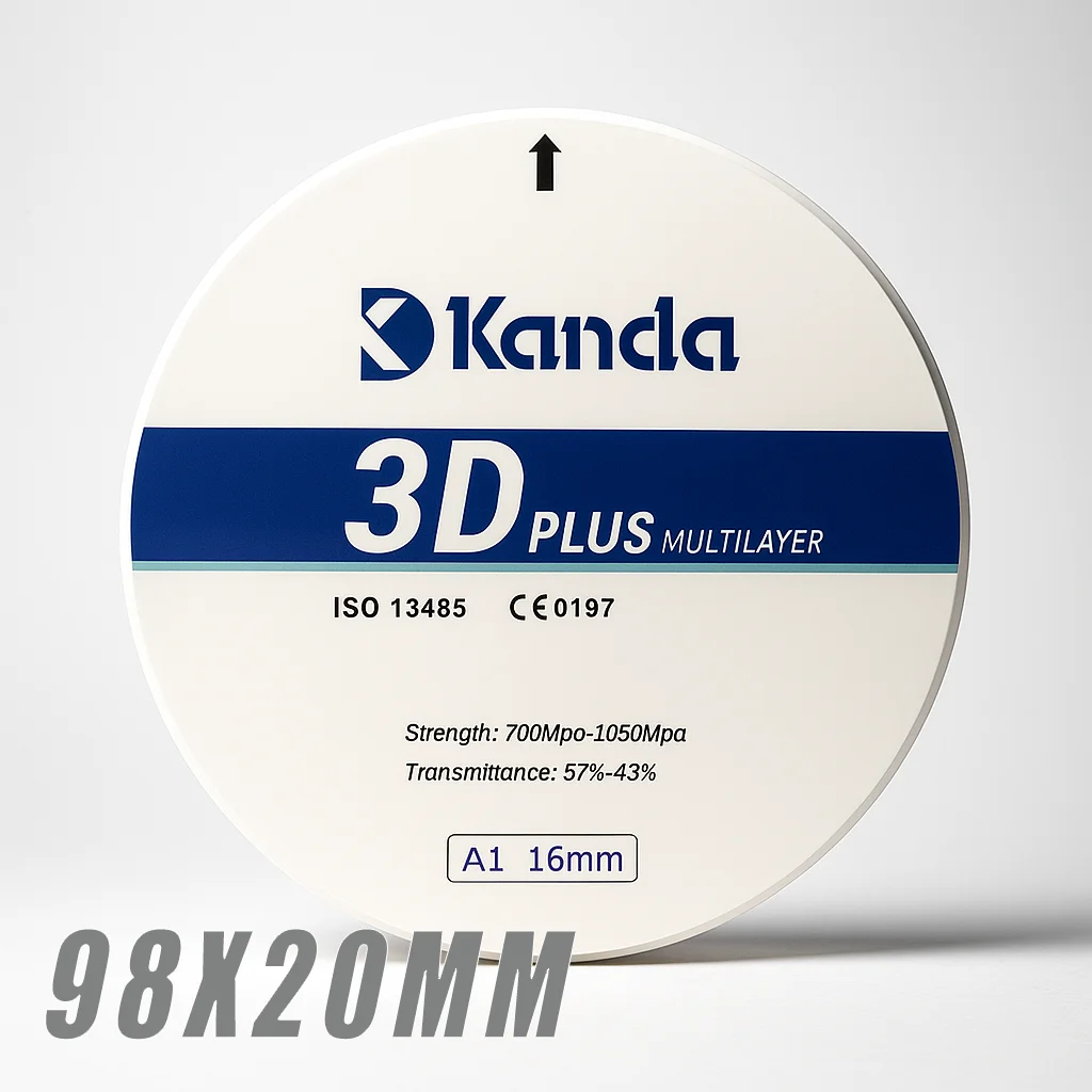 Kanda 20mm Dental Zirconia Blocks Dental Lab 3D Pro Multilayer Full Ceramic Crown Material High Strength Superfect Zir Zirconia
Kanda 20mm Dental Zirconia Blocks Dental Lab 3D Pro Multilayer Full Ceramic Crown Material High Strength Superfect Zir Zirconia