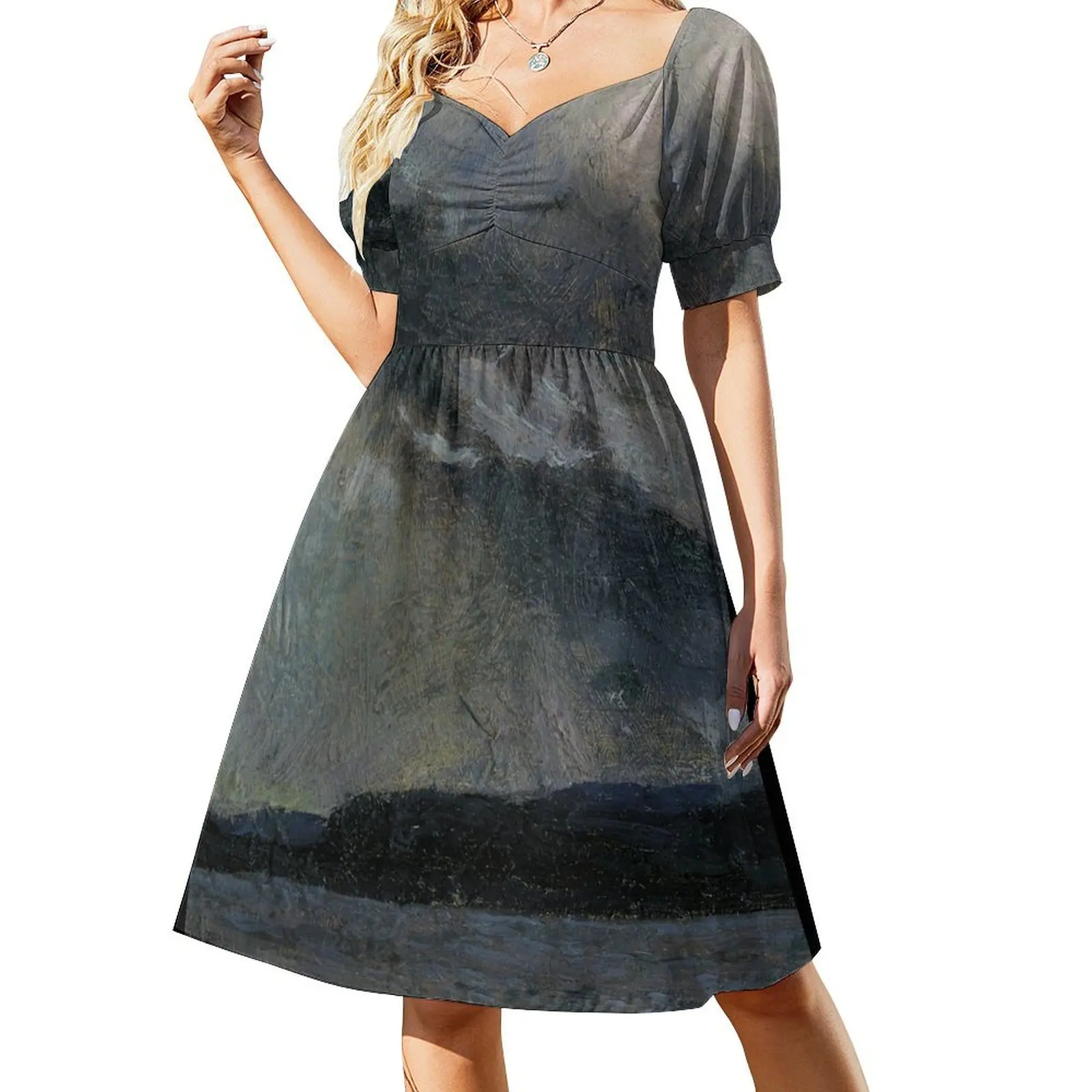 Tom Thomson - Thunderstorm Short Sleeved Dress Dress vintage long dress women summer womens
Tom Thomson - Thunderstorm Short Sleeved Dress Dress vintage long dress women summer womens