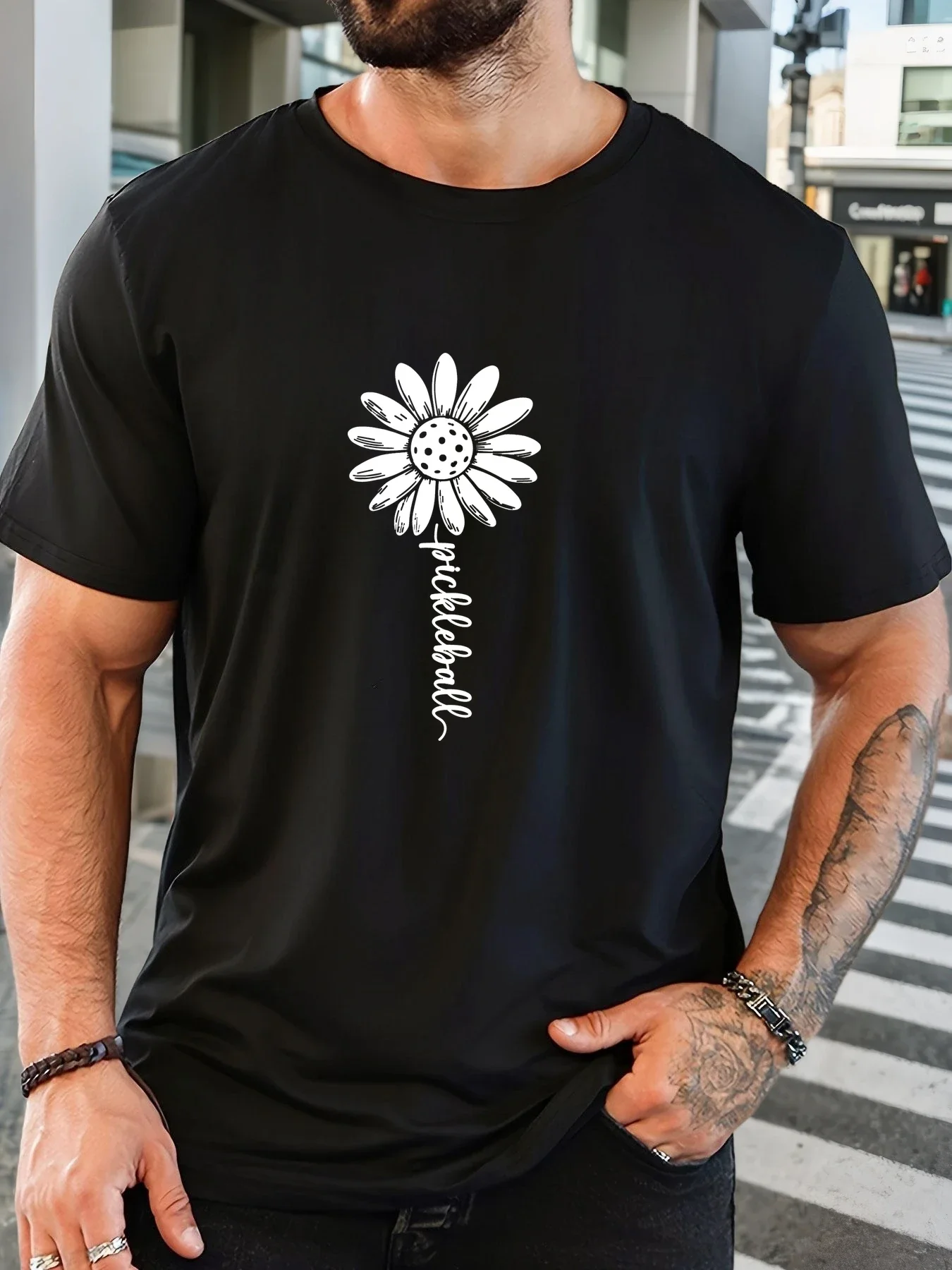 Pop Male Daisy Pattern, Pickleball Summer Casual Crew Neck Short T-Shirt
Pop Male Daisy Pattern, Pickleball Summer Casual Crew Neck Short T-Shirt