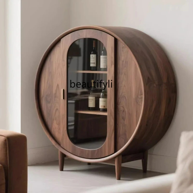 North American Black Walnut Glass Wine Cabinet Solid Wood Display Living Room Storage Organizer Decorative Cabinet
North American Black Walnut Glass Wine Cabinet Solid Wood Display Living Room Storage Organizer Decorative Cabinet