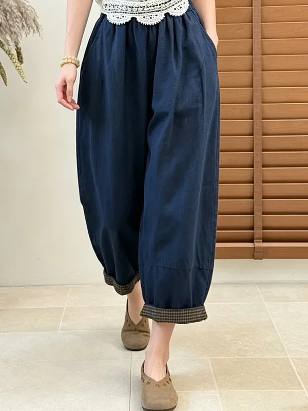 Summer Thin Casual Pants Big Size Women's Loose Balloon Wide Leg Pants Pure Color Elastic Waist Loose Slimming Effect
Summer Thin Casual Pants Big Size Women's Loose Balloon Wide Leg Pants Pure Color Elastic Waist Loose Slimming Effect