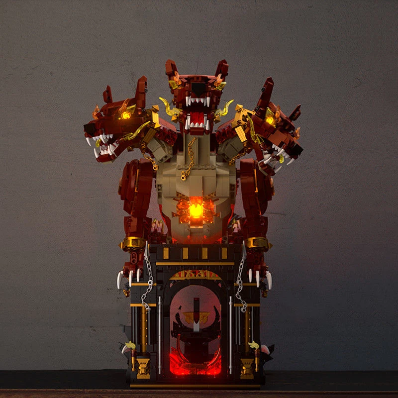 Idea Game Movie Scenes Hell Three Headed Dog Building Block Cerberus Construction Model Brick Toy Collection With Light For Gift
Idea Game Movie Scenes Hell Three Headed Dog Building Block Cerberus Construction Model Brick Toy Collection With Light For Gift
