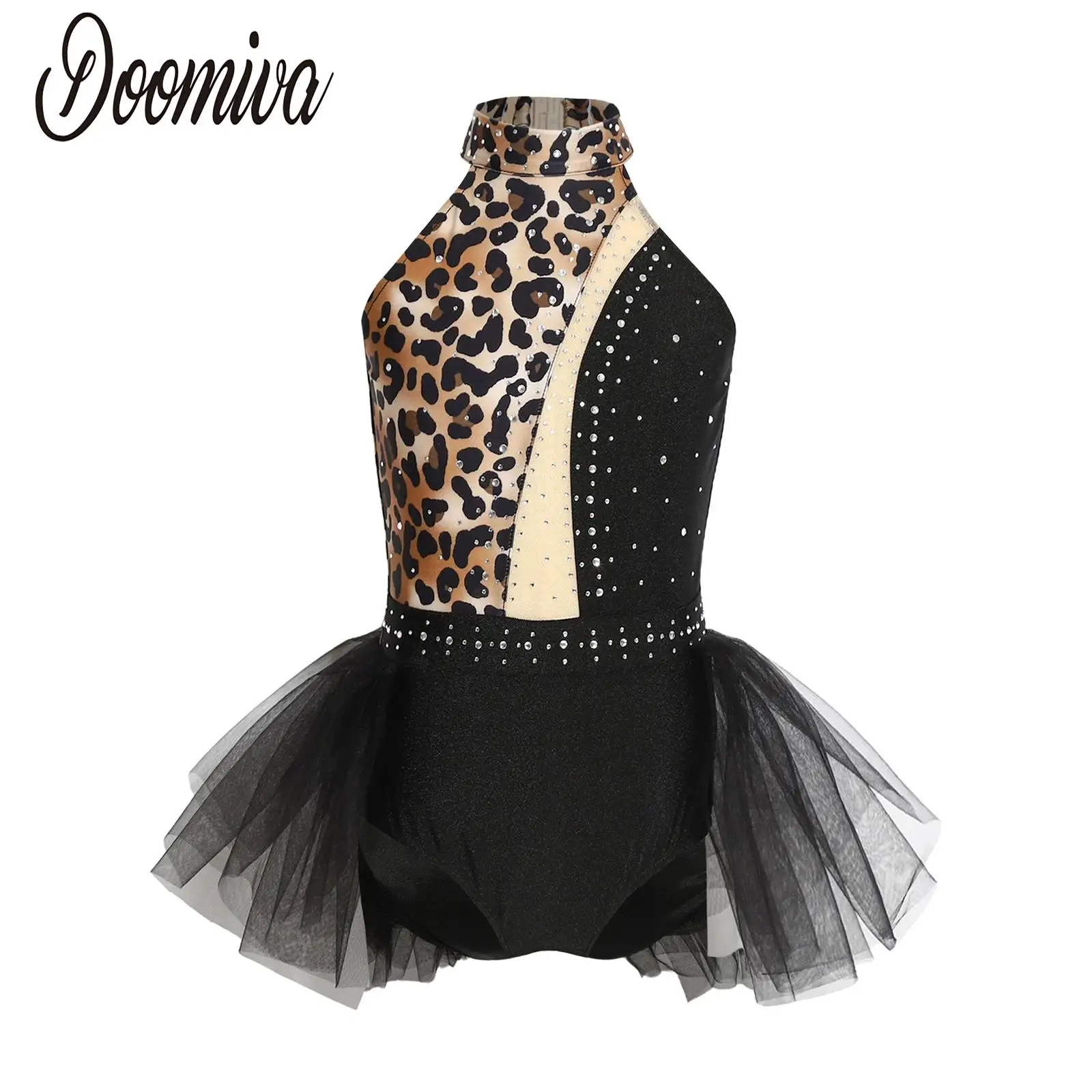 Kid Girls Leopard Print Jumpsuit Caveman Costume Sleeveless Rhinestones Mesh Overlay Dance Leotard for Carnival Themed Halloween
Kid Girls Leopard Print Jumpsuit Caveman Costume Sleeveless Rhinestones Mesh Overlay Dance Leotard for Carnival Themed Halloween