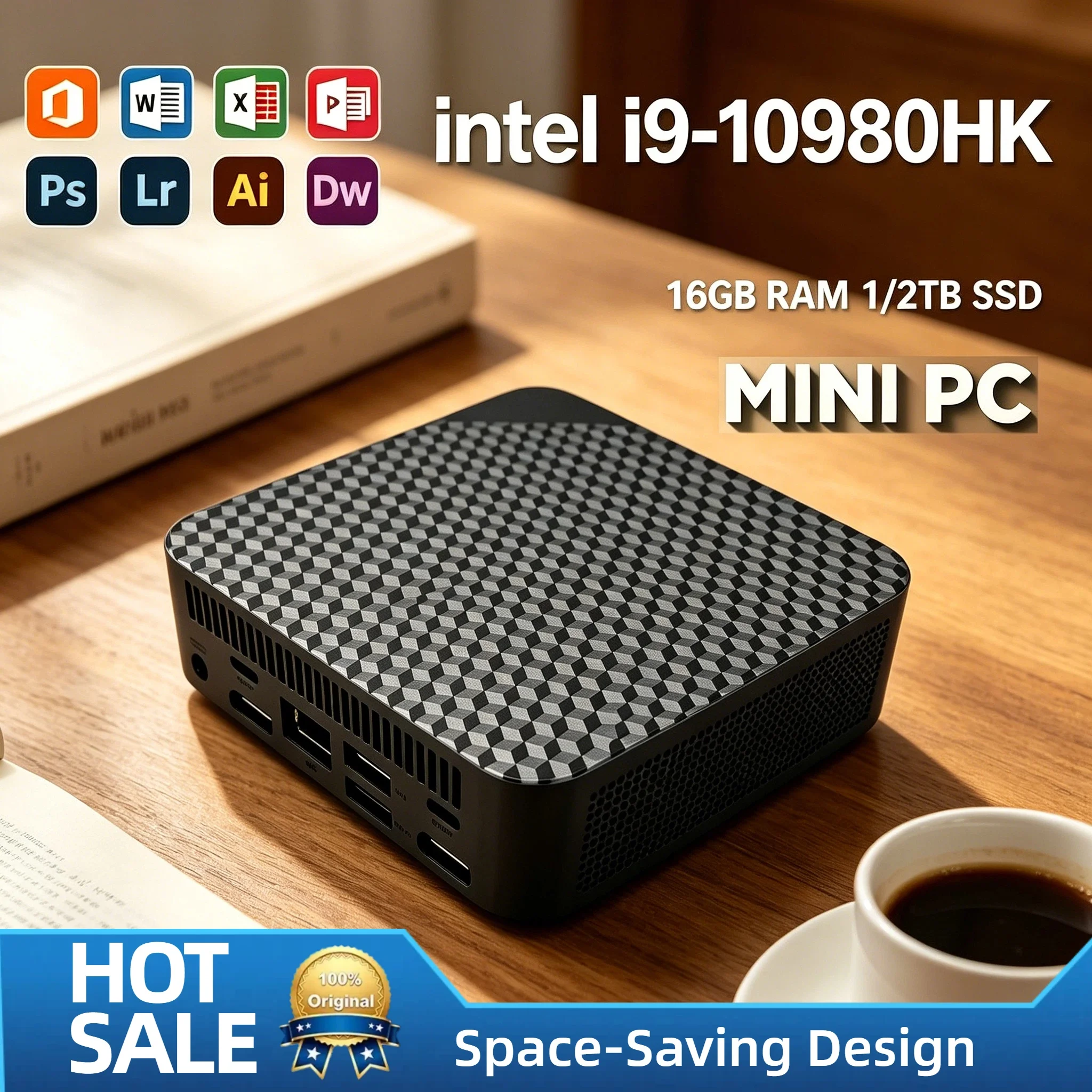 Intel Core i9-10980HK Mini PC 16GB 512GB M.2 NVMe SSD Triple 4K HDMI Output WiFi6 BT 5.2 Silent Cooling Office Home Desk Pro X
Intel Core i9-10980HK Mini PC 16GB 512GB M.2 NVMe SSD Triple 4K HDMI Output WiFi6 BT 5.2 Silent Cooling Office Home Desk Pro X