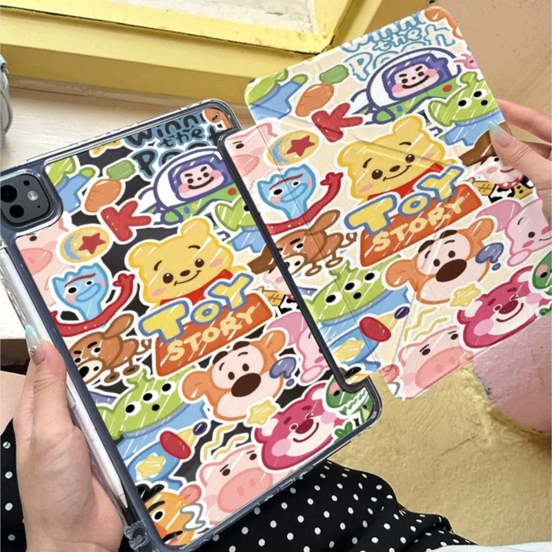 Cute Winnie the Pooh & Toy Story Tablet Case with Pen Holder Tri-fold Stand for iPad Mini 4-7 9.7-11in Pro/Air 10.2-13in Cover
Cute Winnie the Pooh & Toy Story Tablet Case with Pen Holder Tri-fold Stand for iPad Mini 4-7 9.7-11in Pro/Air 10.2-13in Cover