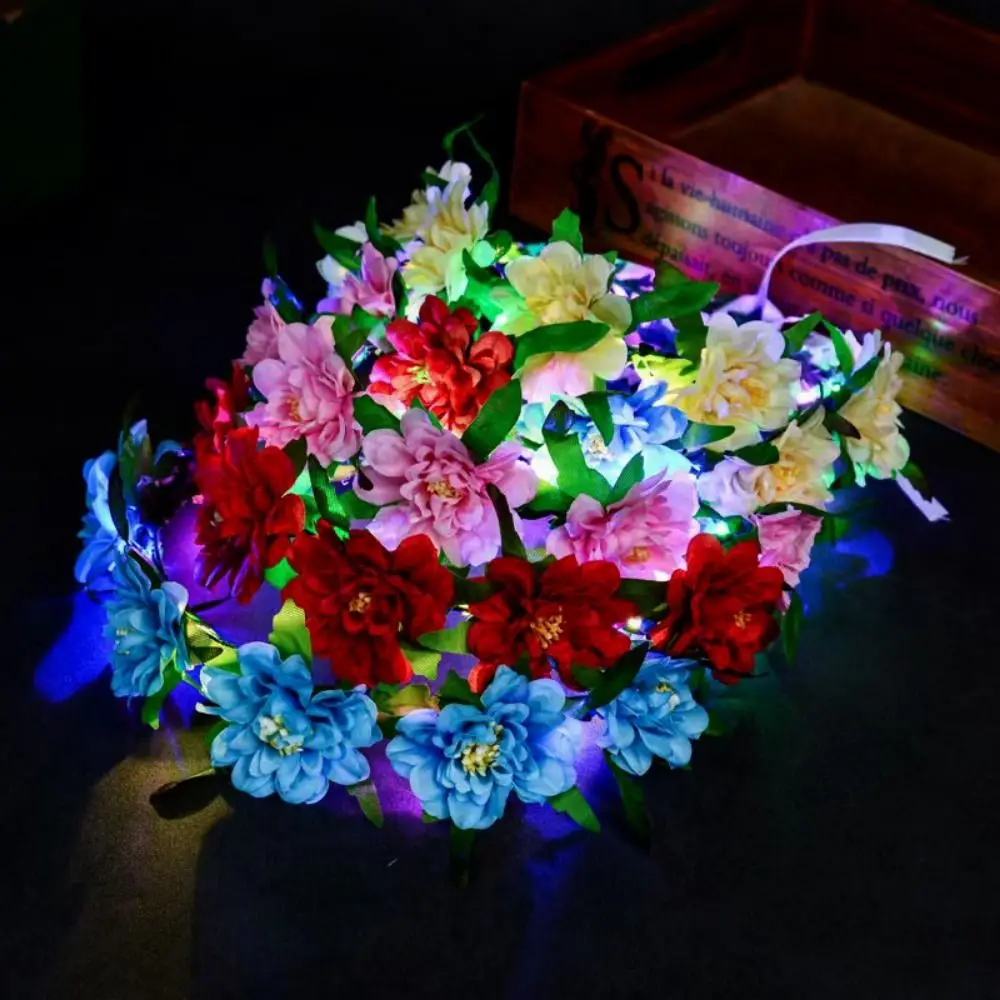 Nights Glow Color LED Flower Crown Diameter 18cm Multistyles Adjustable Flower Wreath Headband Garlands
Nights Glow Color LED Flower Crown Diameter 18cm Multistyles Adjustable Flower Wreath Headband Garlands