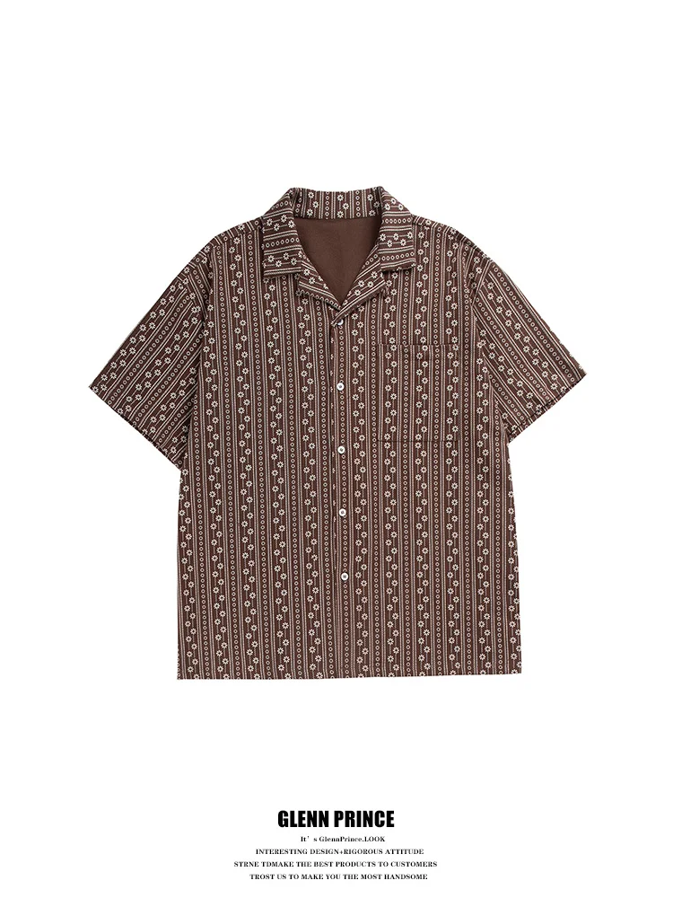 GPstudio Vintage Striped Cuban Collar Short Sleeve Floral Shirt Men Summer Loose Fit Printed Cotton No Iron Treatment Youth F...
GPstudio Vintage Striped Cuban Collar Short Sleeve Floral Shirt Men Summer Loose Fit Printed Cotton No Iron Treatment Youth F...