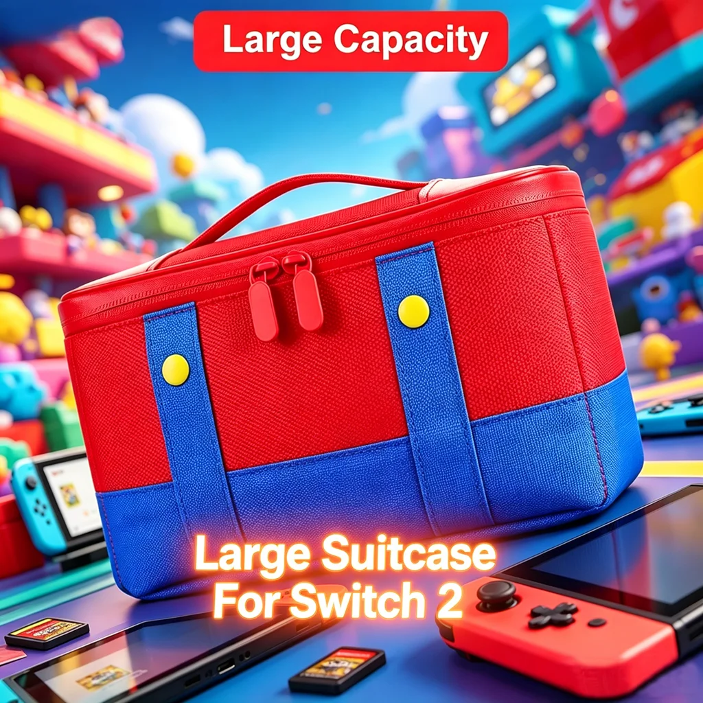 Soft Shell Carrying Case for Switch 2 / Switch / OLED, Cute Waterproof Oxford Travel Bag for Console Dock JoyCons Accessoris
Soft Shell Carrying Case for Switch 2 / Switch / OLED, Cute Waterproof Oxford Travel Bag for Console Dock JoyCons Accessoris