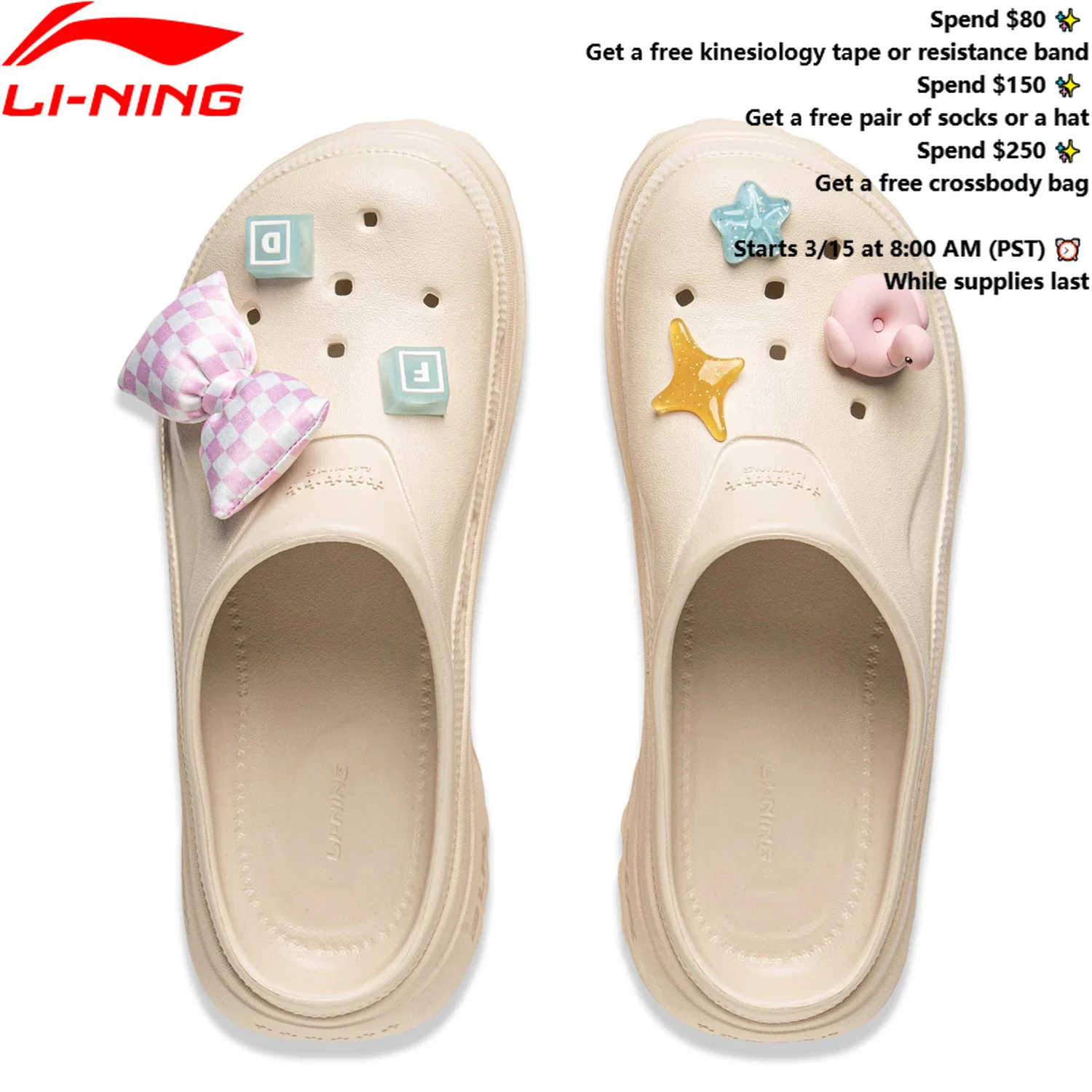 Li-Ning Women's E-SPORTS PROJECT*Mueller Slippers Comfortable Lightweight Anti-slip LiNing Fashionable Sandal AGAV004
Li-Ning Women's E-SPORTS PROJECT*Mueller Slippers Comfortable Lightweight Anti-slip LiNing Fashionable Sandal AGAV004