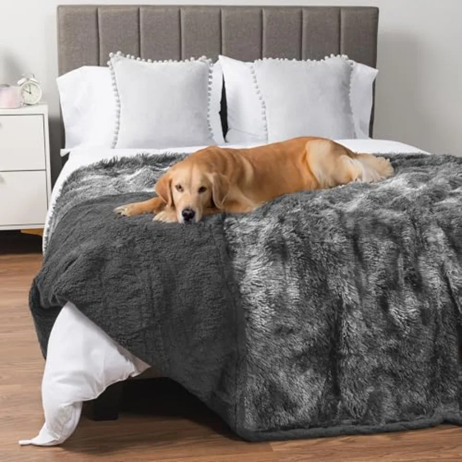 Waterproof Dog Blanket for Couch, Bed and Furniture, Reversible Sherpa and Faux Fur Pet Blanket, Leakproof Pet Blanket for Larg
Waterproof Dog Blanket for Couch, Bed and Furniture, Reversible Sherpa and Faux Fur Pet Blanket, Leakproof Pet Blanket for Larg