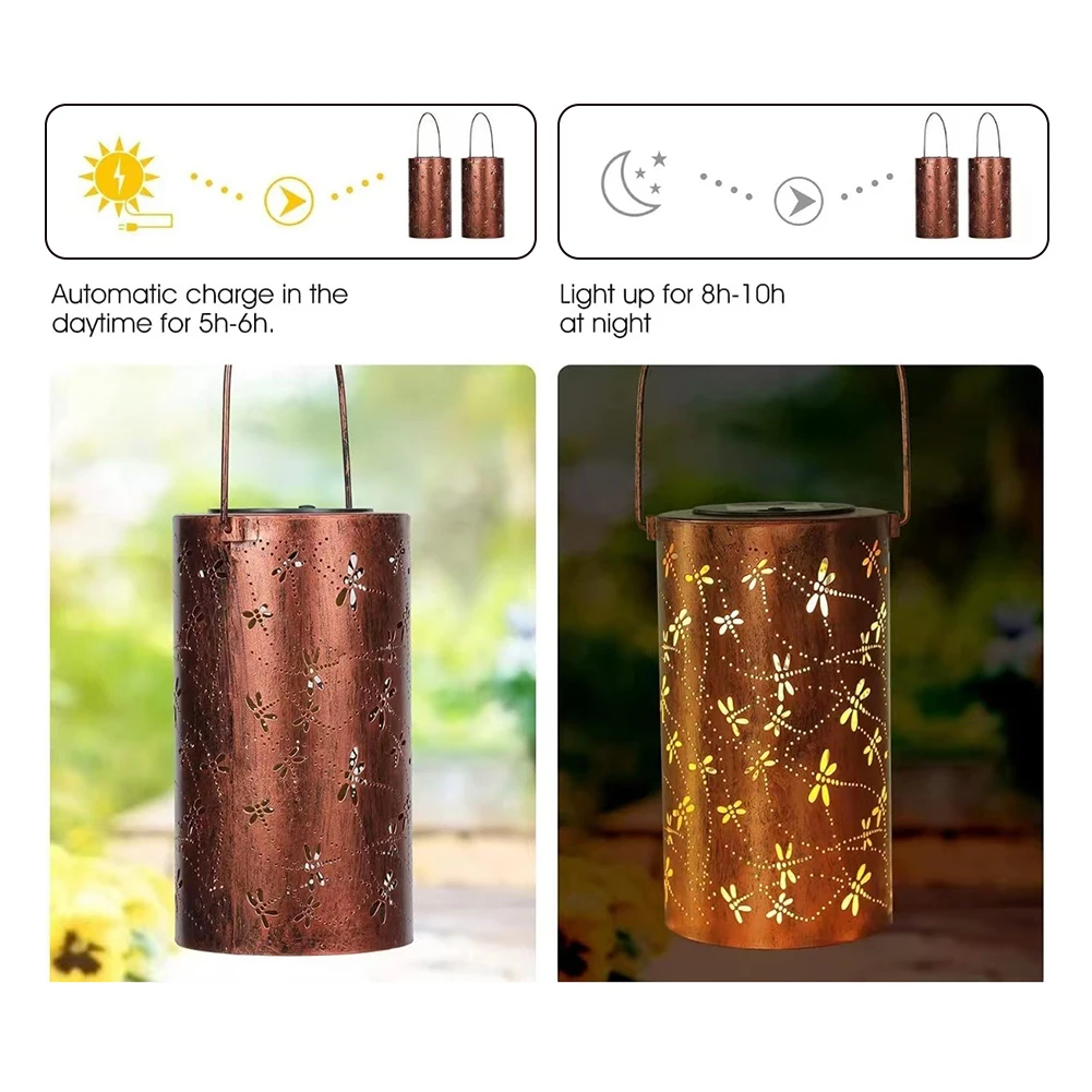 Солнечный подвесной светильник Dragonfly Hollow Light IP65 Водонепроницаемый солнечный фонарь с автоматическим включением/выключением Декоративные солнечные фонари для крыльца на заднем дворе
Солнечный подвесной светильник Dragonfly Hollow Light IP65 Водонепроницаемый солнечный фонарь с автоматическим включением/выключением Декоративные солнечные фонари для крыльца на заднем дворе