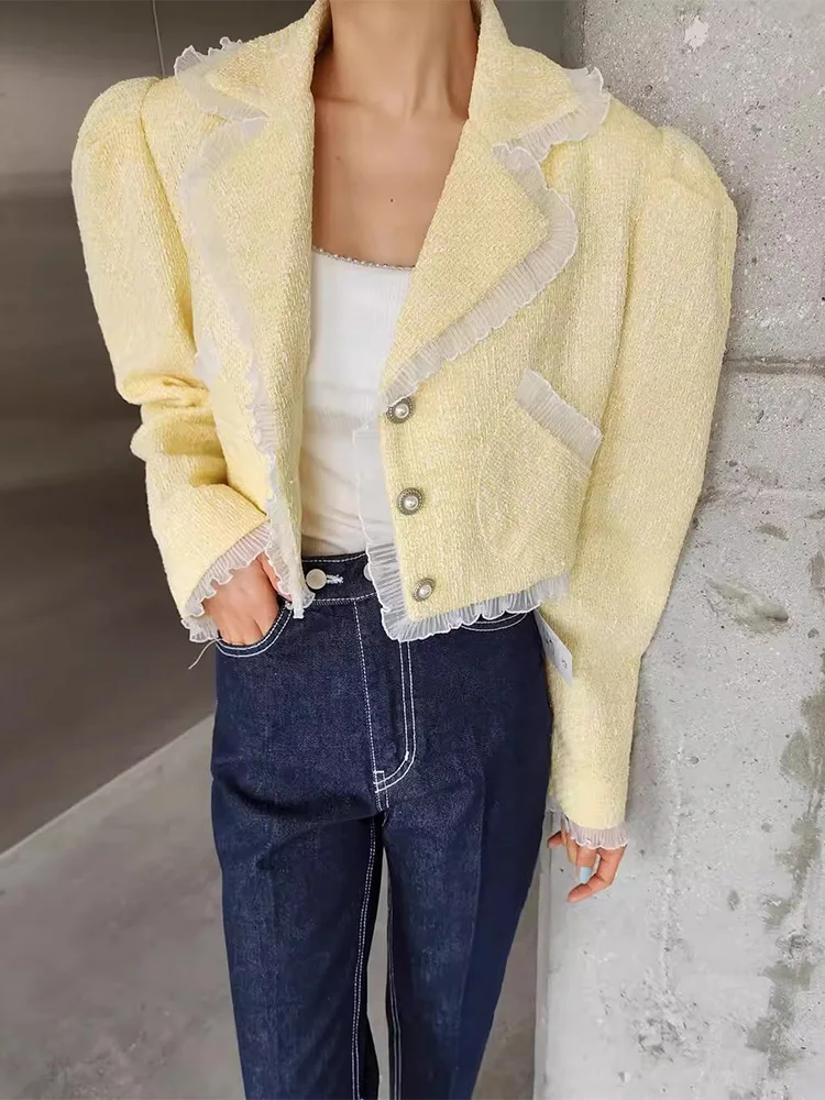 Elegant Vintage Notched Collar Jackets Spring Autumn New Korean Chic Coat Women 2025 Loose Long Sleeve Black Tops Mujer
Elegant Vintage Notched Collar Jackets Spring Autumn New Korean Chic Coat Women 2025 Loose Long Sleeve Black Tops Mujer