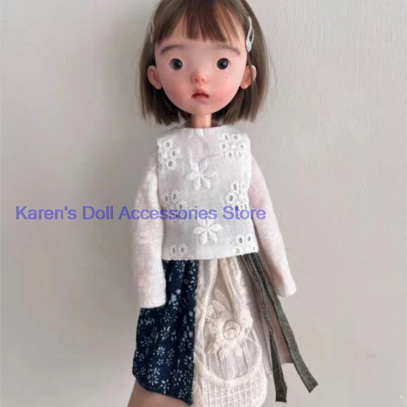 1set vintage retro 2026 for tops+skirt+White lace vest+Headwear Blythe/landoudou (Fit for Lulu,ymy24,Ob22,24,26,zone, Jenny)
1set vintage retro 2026 for tops+skirt+White lace vest+Headwear Blythe/landoudou (Fit for Lulu,ymy24,Ob22,24,26,zone, Jenny)