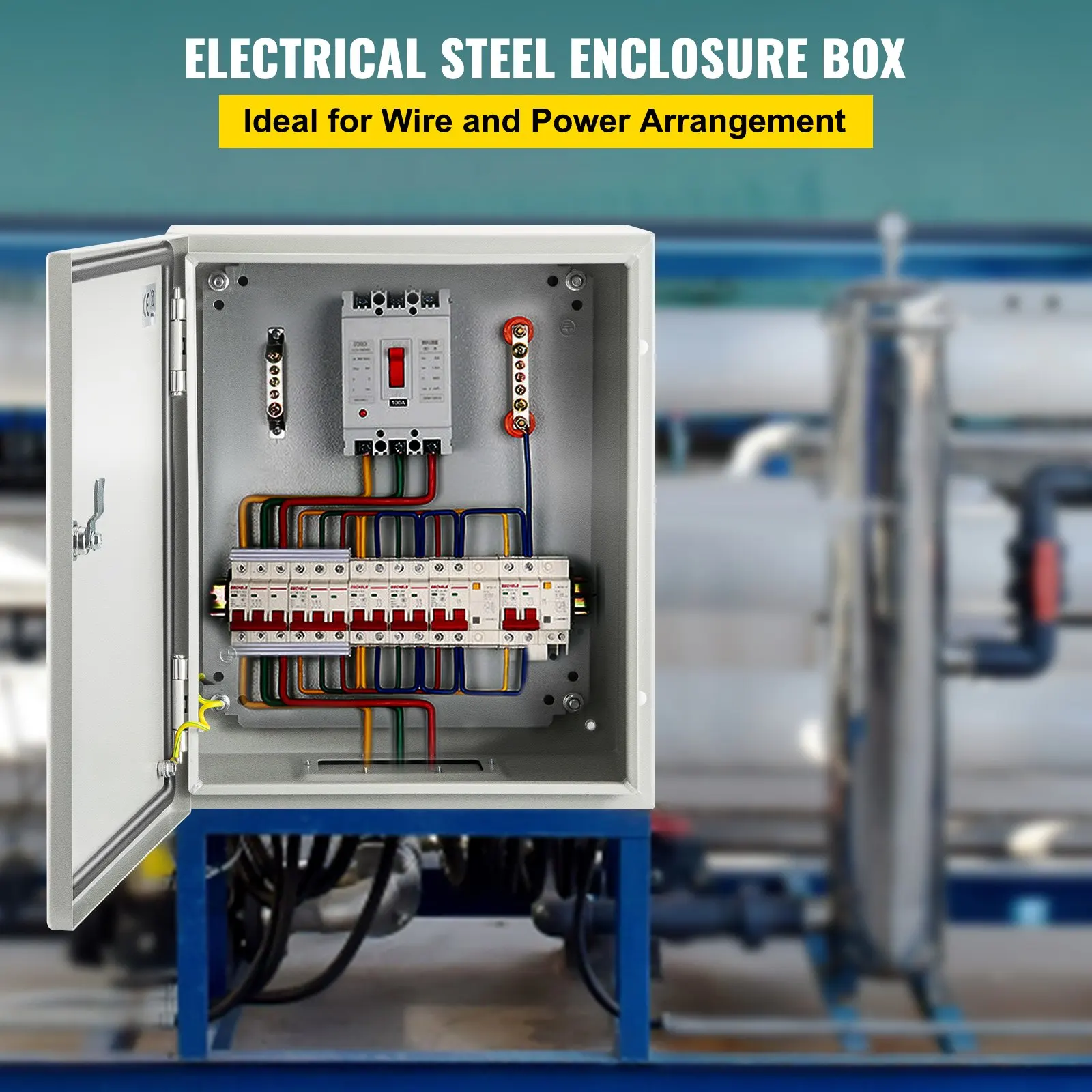 NEMA Steel Enclosure, NEMA 4X Steel Electrical Box, IP66 Waterproof & Dustproof, Outdoor Indoor Electrical Junction Box, With
NEMA Steel Enclosure, NEMA 4X Steel Electrical Box, IP66 Waterproof & Dustproof, Outdoor Indoor Electrical Junction Box, With