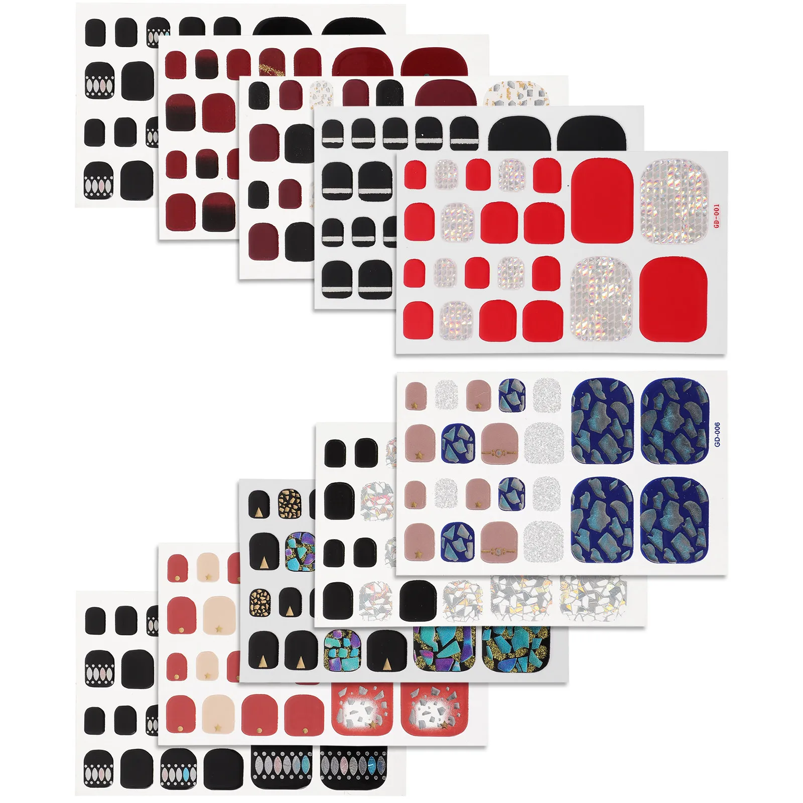 12pcs Waterproof Toe Nail Art Beautiful Toenail Sticker Sparkling Foot Decal for Woman Decoration (Assorted Color)
12pcs Waterproof Toe Nail Art Beautiful Toenail Sticker Sparkling Foot Decal for Woman Decoration (Assorted Color)