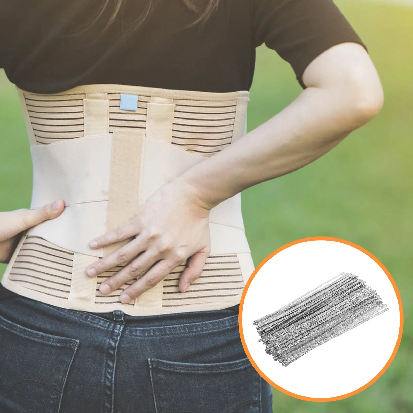 100 Pcs Bone Knee Support Spiral Corset Boning Frame Tape for Sewing Flexible Corset Boning Casing Tights Dress Supplies
100 Pcs Bone Knee Support Spiral Corset Boning Frame Tape for Sewing Flexible Corset Boning Casing Tights Dress Supplies
