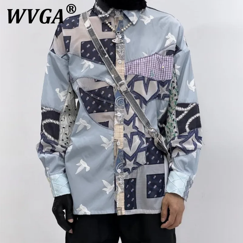 WVGA Spring Autumn New Men's Tide Patchwork Design Trendy Long Sleeve Shirts Niche Chic Casual Turn-Down Collar Shirt Ins W10709
WVGA Spring Autumn New Men's Tide Patchwork Design Trendy Long Sleeve Shirts Niche Chic Casual Turn-Down Collar Shirt Ins W10709