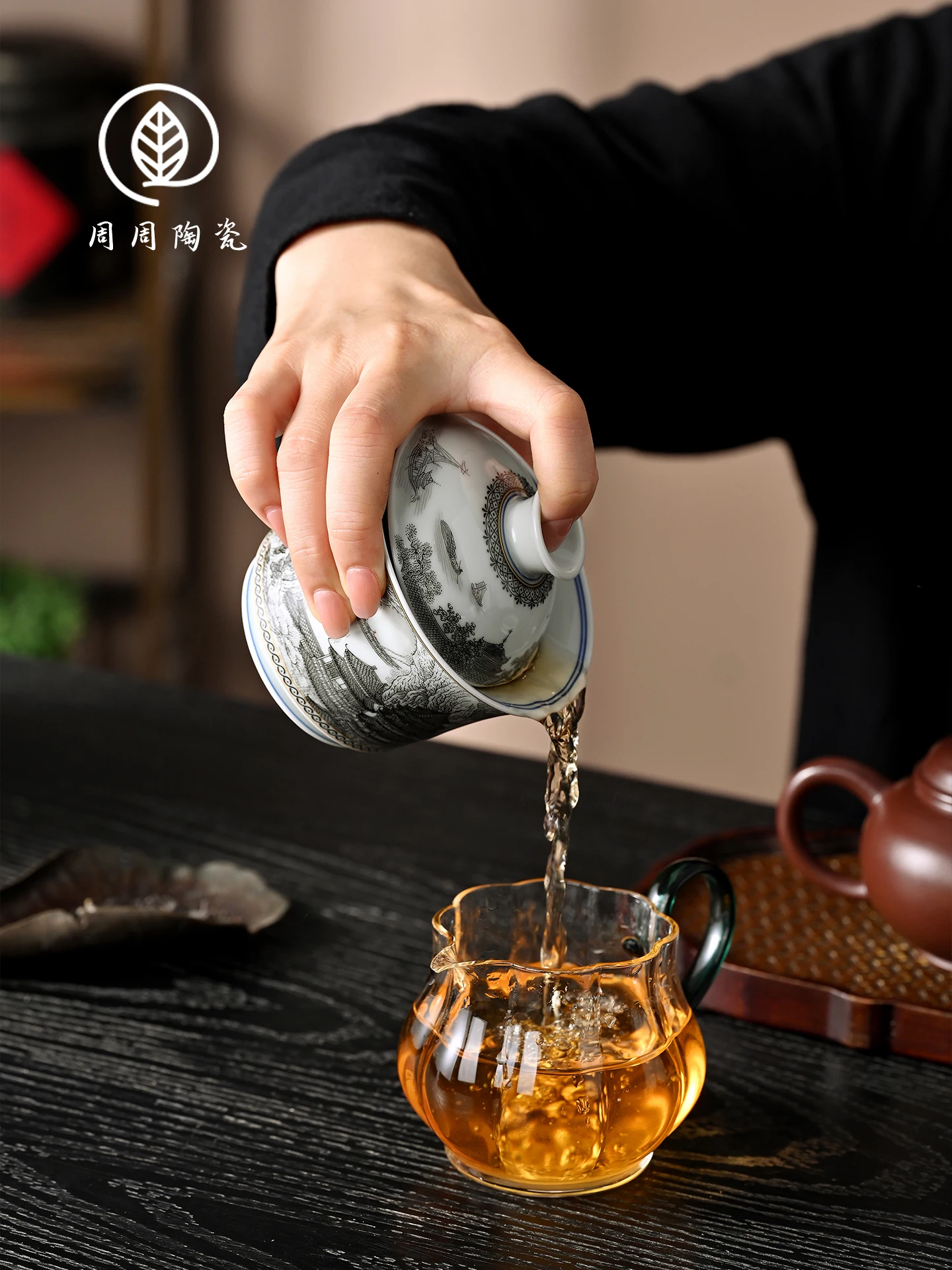 Handmade Jingdezhen Ink Color Daming Palace Gaiwan Non-Scald Tea Brewing Bowl Household Ceramic Kung Fu Cup Large
Handmade Jingdezhen Ink Color Daming Palace Gaiwan Non-Scald Tea Brewing Bowl Household Ceramic Kung Fu Cup Large