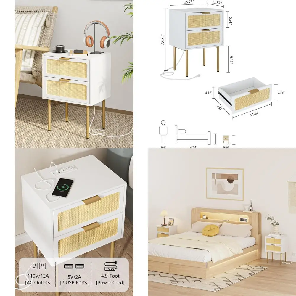 Прикроватная тумбочка для зарядной станции, комод с 2 ящиками, небольшая прикроватная тумбочка с 2 ящиками, тумбочка, торцевой столик для спальни
Прикроватная тумбочка для зарядной станции, комод с 2 ящиками, небольшая прикроватная тумбочка с 2 ящиками, тумбочка, торцевой столик для спальни