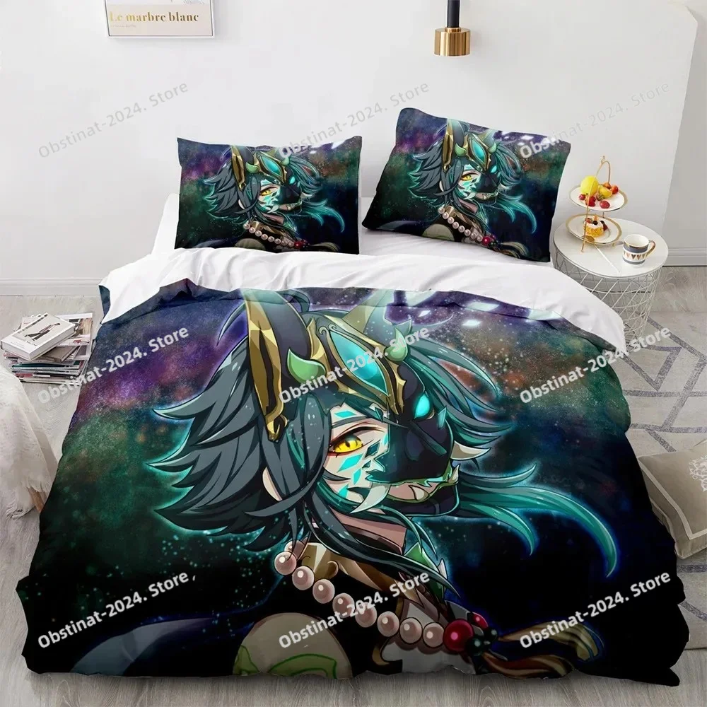 Genshin Impact Bedding Set Game 3d Print Bed Linen Quilt Soft Duvet Cover Sets Home Textile Queen King Size Girl Kids Room Decor
Genshin Impact Bedding Set Game 3d Print Bed Linen Quilt Soft Duvet Cover Sets Home Textile Queen King Size Girl Kids Room Decor