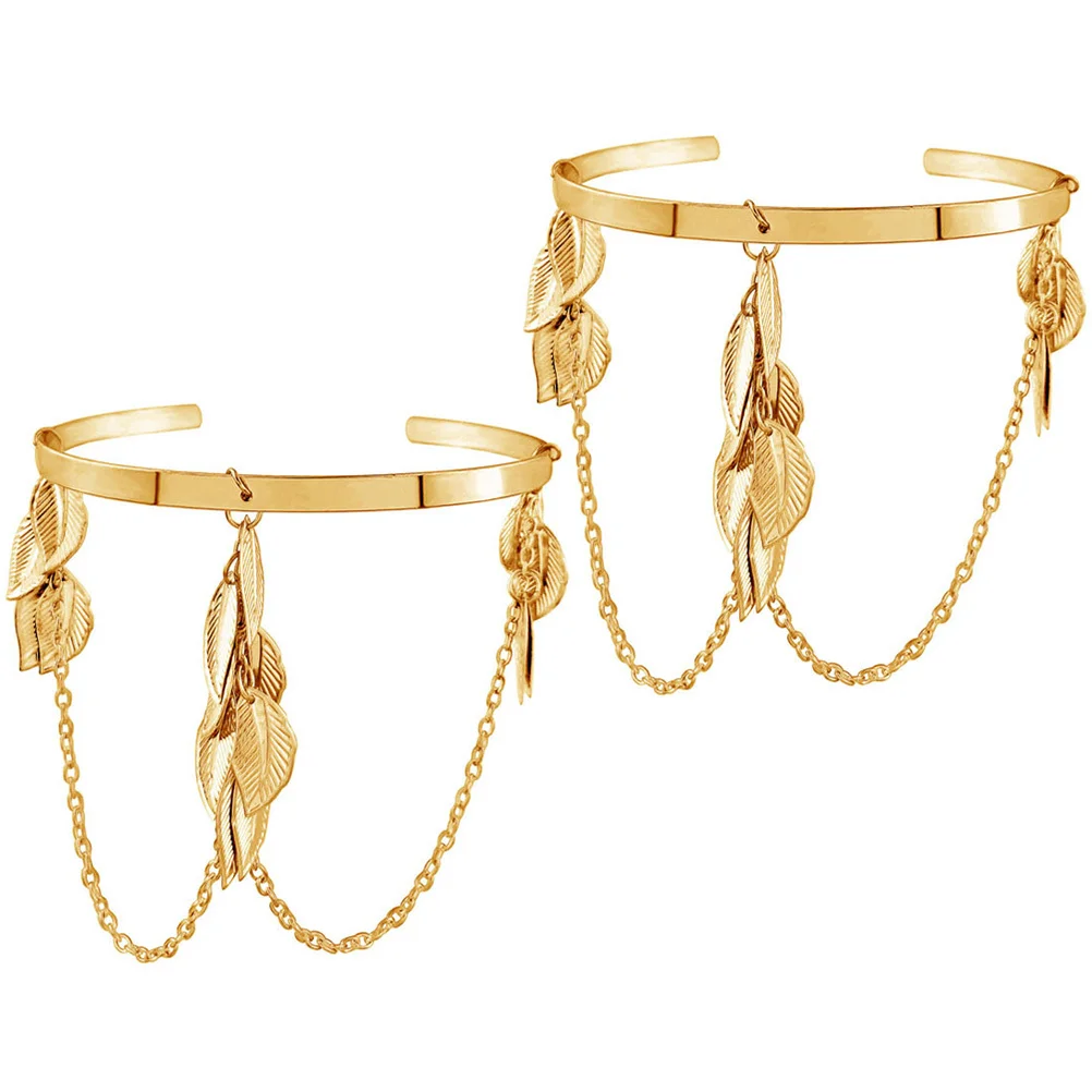2Pcs Women Cuff Bracelet with Leaf and Tassel Design Arm Cuff Jewelry Lightweight Comfortable Armlet for Wedding Valentine Gift
2Pcs Women Cuff Bracelet with Leaf and Tassel Design Arm Cuff Jewelry Lightweight Comfortable Armlet for Wedding Valentine Gift