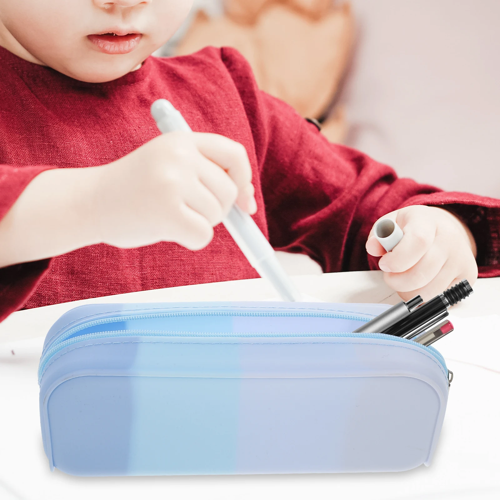 Color Pencil Bag Large Capacity Stationery Bags Kids Girls Silicone Pouch Thin Zipper School Supplies Pen Case Storage
Color Pencil Bag Large Capacity Stationery Bags Kids Girls Silicone Pouch Thin Zipper School Supplies Pen Case Storage