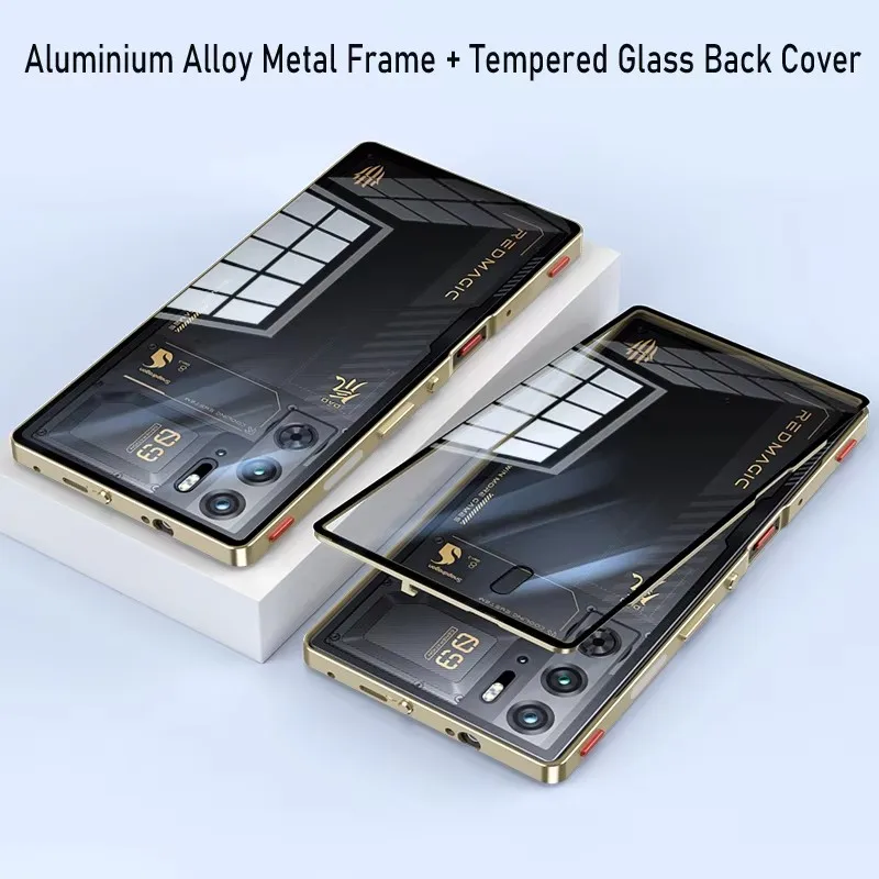 2024 Hot Aluminium Alloy Metal Frame Bumper Tempered Glass Back Cover For ZTE Nubia Red Magic 9 9Pro Plus + Camera Lens Case
2024 Hot Aluminium Alloy Metal Frame Bumper Tempered Glass Back Cover For ZTE Nubia Red Magic 9 9Pro Plus + Camera Lens Case