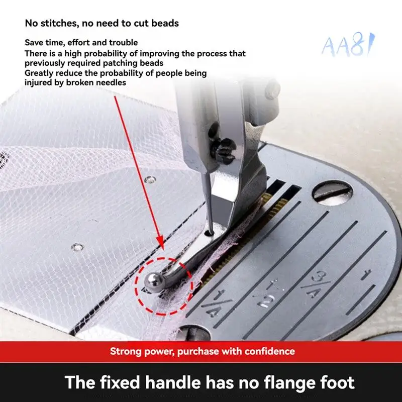 AA81-Presser Foot Beads Fixed Presser Foot Wedding Dress Fashion Fabric Bead-Free Special Presser Foot A
AA81-Presser Foot Beads Fixed Presser Foot Wedding Dress Fashion Fabric Bead-Free Special Presser Foot A