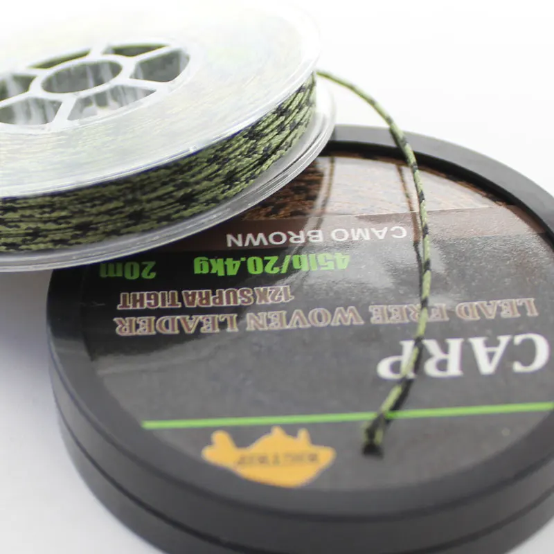 20m/45lb Lead Free Leader Fishing Lines Non-Lead Core 12 Strand Woven Line For Carp Coarse Match Fishing Accessories Tackle
20m/45lb Lead Free Leader Fishing Lines Non-Lead Core 12 Strand Woven Line For Carp Coarse Match Fishing Accessories Tackle