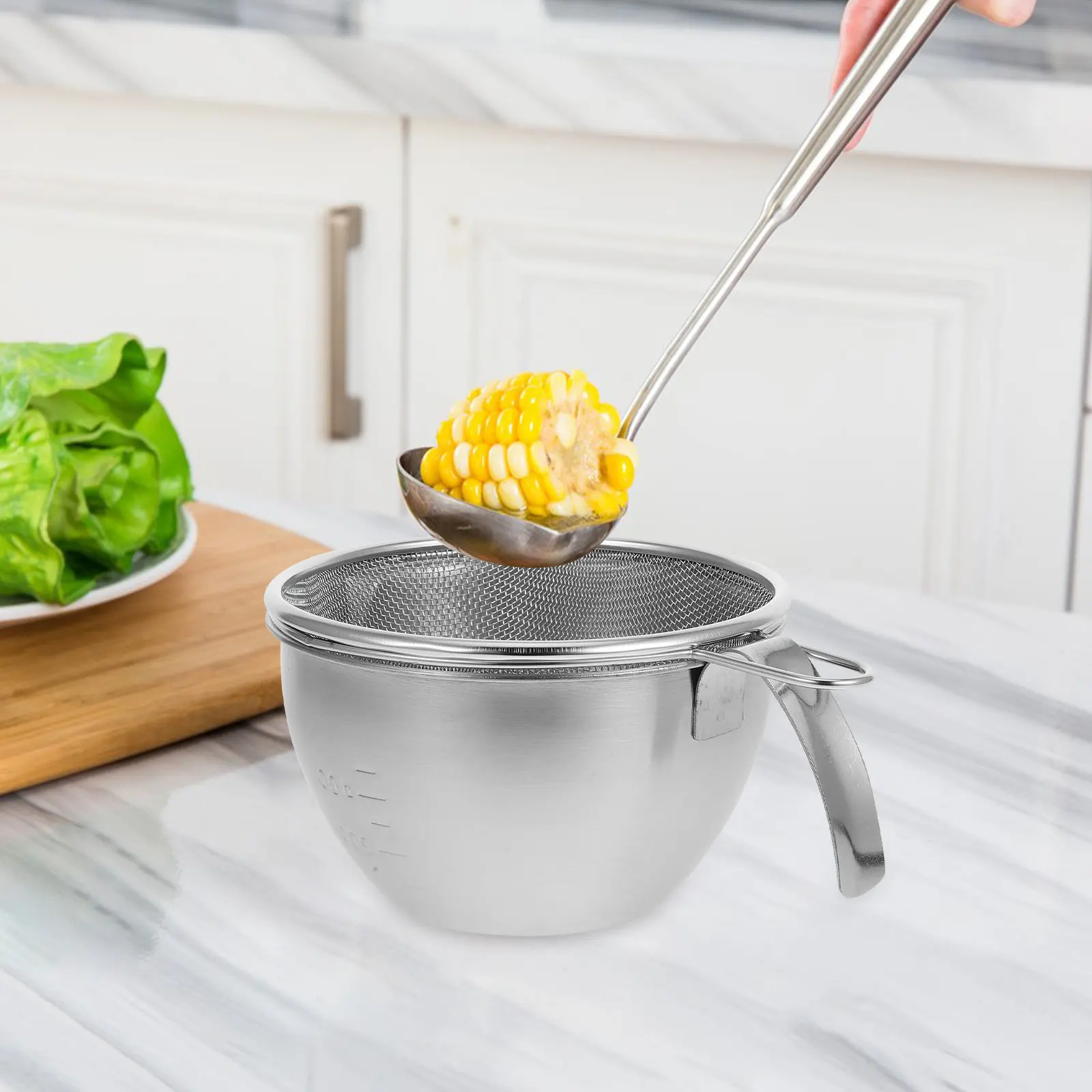 1Set Stainless Steel Salad Bowl with Scale Precision Measuring Marks Multifunctional Mixing Prep Serving Bowl for Home
1Set Stainless Steel Salad Bowl with Scale Precision Measuring Marks Multifunctional Mixing Prep Serving Bowl for Home