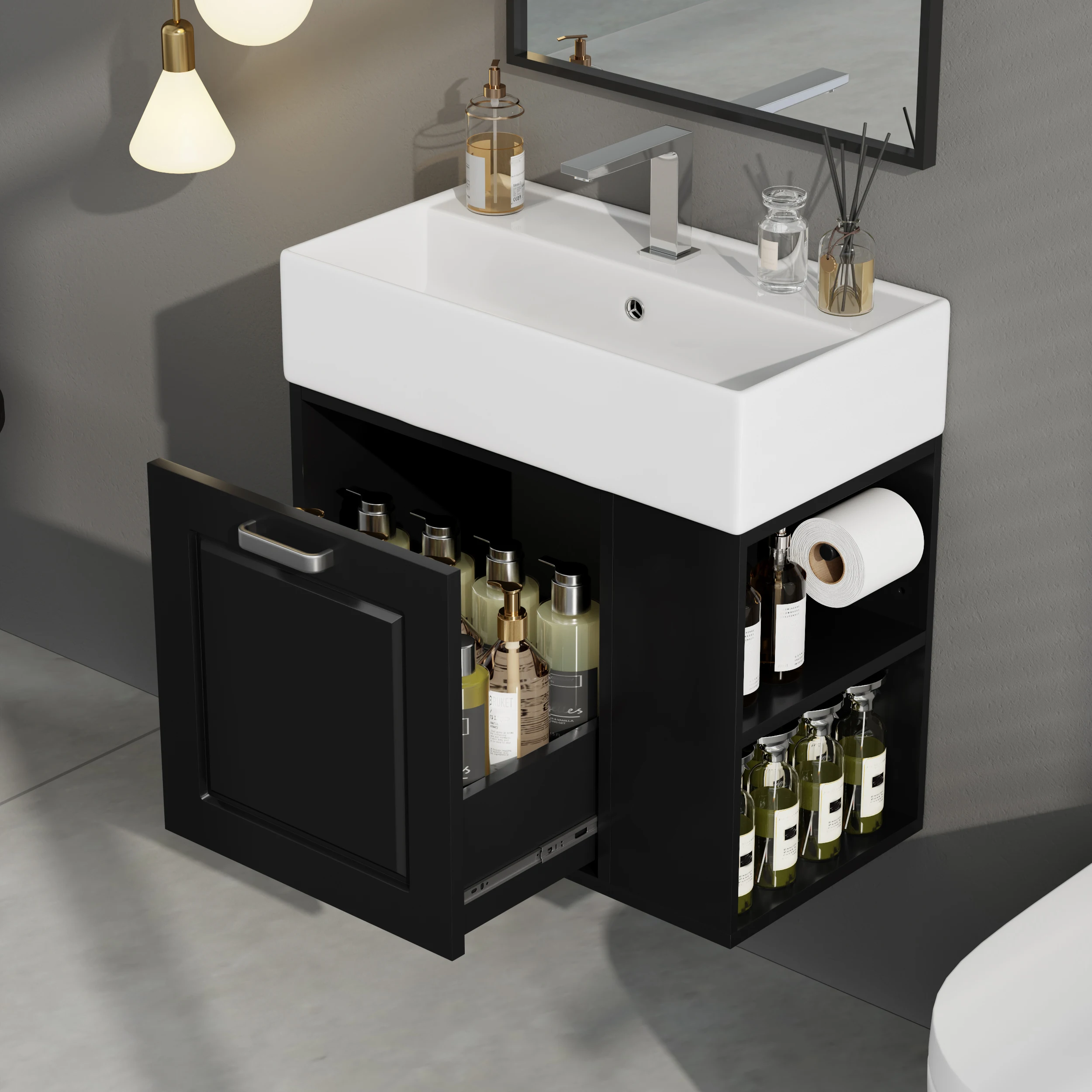 Bathroom Vanity with Ceramic Sink, US Warehouse Local Stock, Fast Delivery for Bulk Orders
Bathroom Vanity with Ceramic Sink, US Warehouse Local Stock, Fast Delivery for Bulk Orders