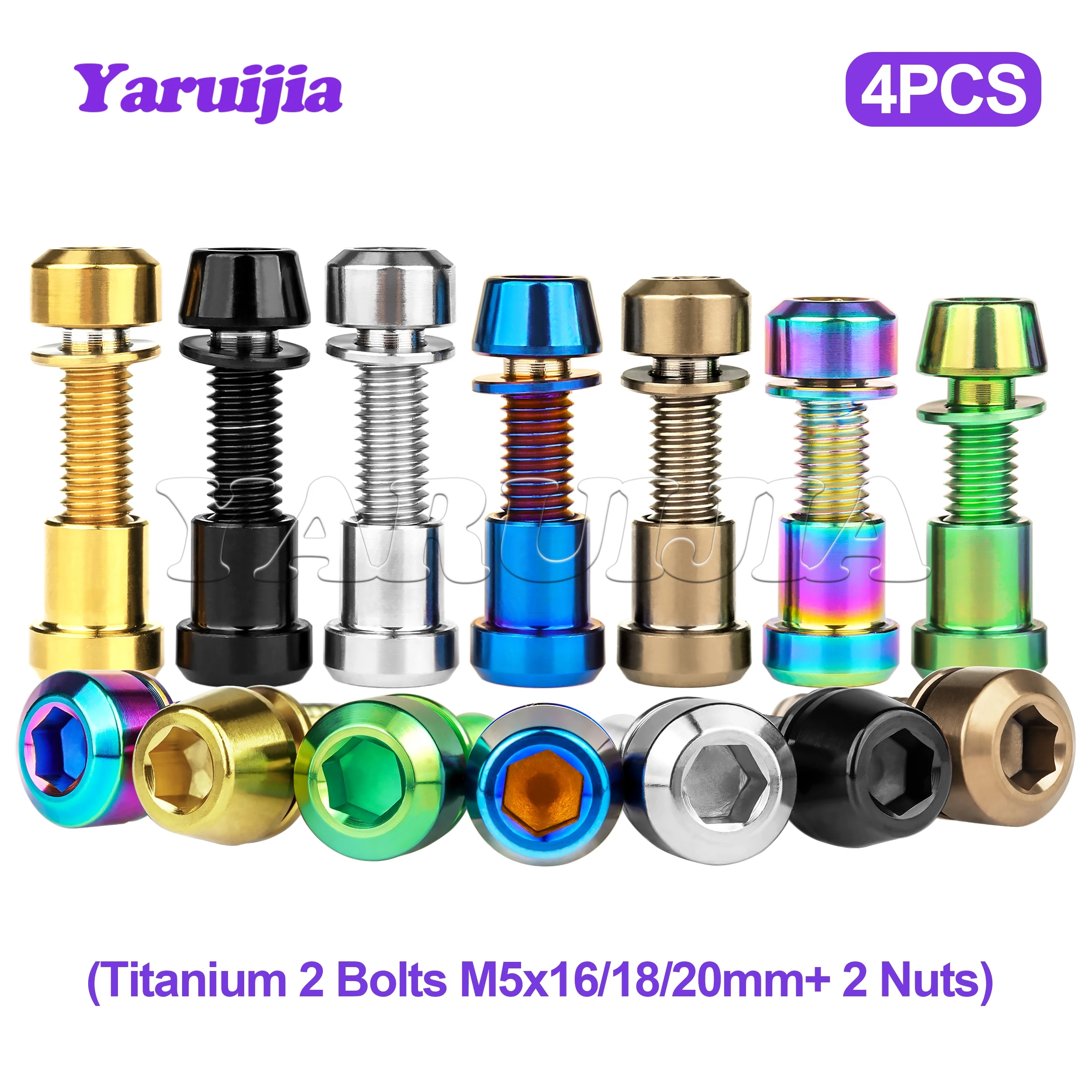Титановая гайка Yaruijia M5 + титановый болт M5x16/18/20 мм с шайбой и шестигранной головкой для замка передней вилки штока
Титановая гайка Yaruijia M5 + титановый болт M5x16/18/20 мм с шайбой и шестигранной головкой для замка передней вилки штока