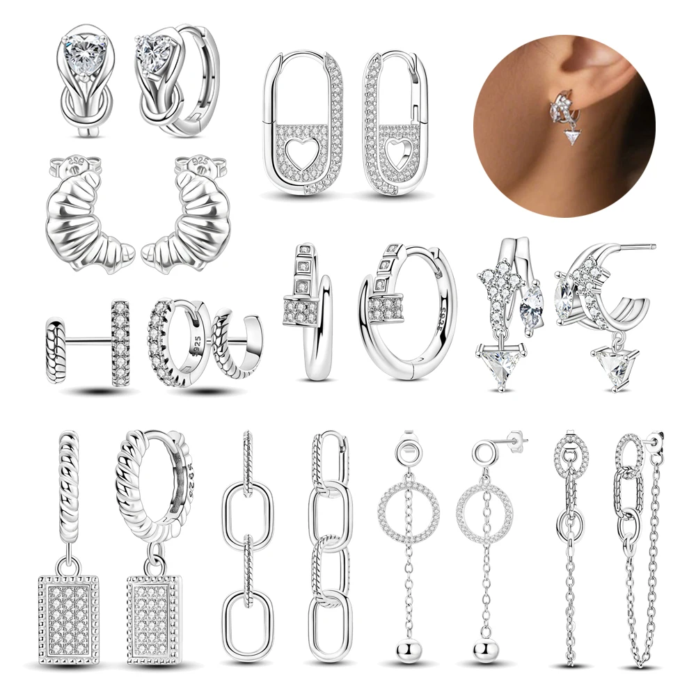 Simple 925 Sterling Silver Croissant Double-Ring Arrow Chain Tassel Earrings Fashion Accessories Gifts
Simple 925 Sterling Silver Croissant Double-Ring Arrow Chain Tassel Earrings Fashion Accessories Gifts