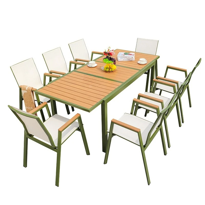 Garden plastic wood tables and chairs, outdoor outdoor terrace, dining tables and chairs
Garden plastic wood tables and chairs, outdoor outdoor terrace, dining tables and chairs