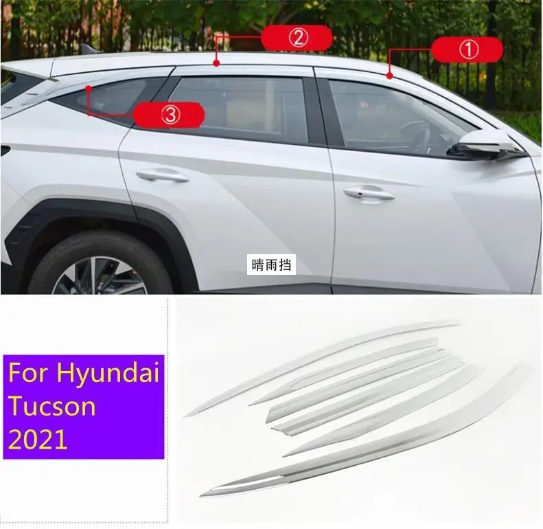 Car Style ABS chrome Windows Rain Shelter Shield Window Visor Window Deflector Protection Trim Sun Visor For Hyundai Tucson 2021
Car Style ABS chrome Windows Rain Shelter Shield Window Visor Window Deflector Protection Trim Sun Visor For Hyundai Tucson 2021