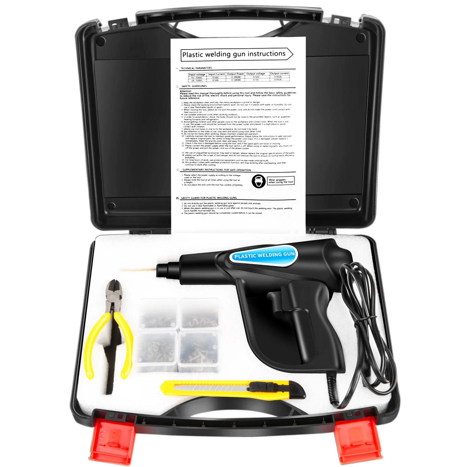 70W Hot Stapler Plastic welding machine plastic bumper soldering iron garage tools Car bumper Repair kits PVC welder gun
70W Hot Stapler Plastic welding machine plastic bumper soldering iron garage tools Car bumper Repair kits PVC welder gun