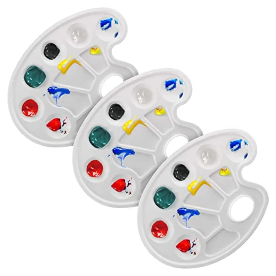 10-Well Plastic Artist Painting Palette Pack of 3 - Paint Color Mixing Trays - Art Students, Classroom, Class Craft Projects, P
10-Well Plastic Artist Painting Palette Pack of 3 - Paint Color Mixing Trays - Art Students, Classroom, Class Craft Projects, P